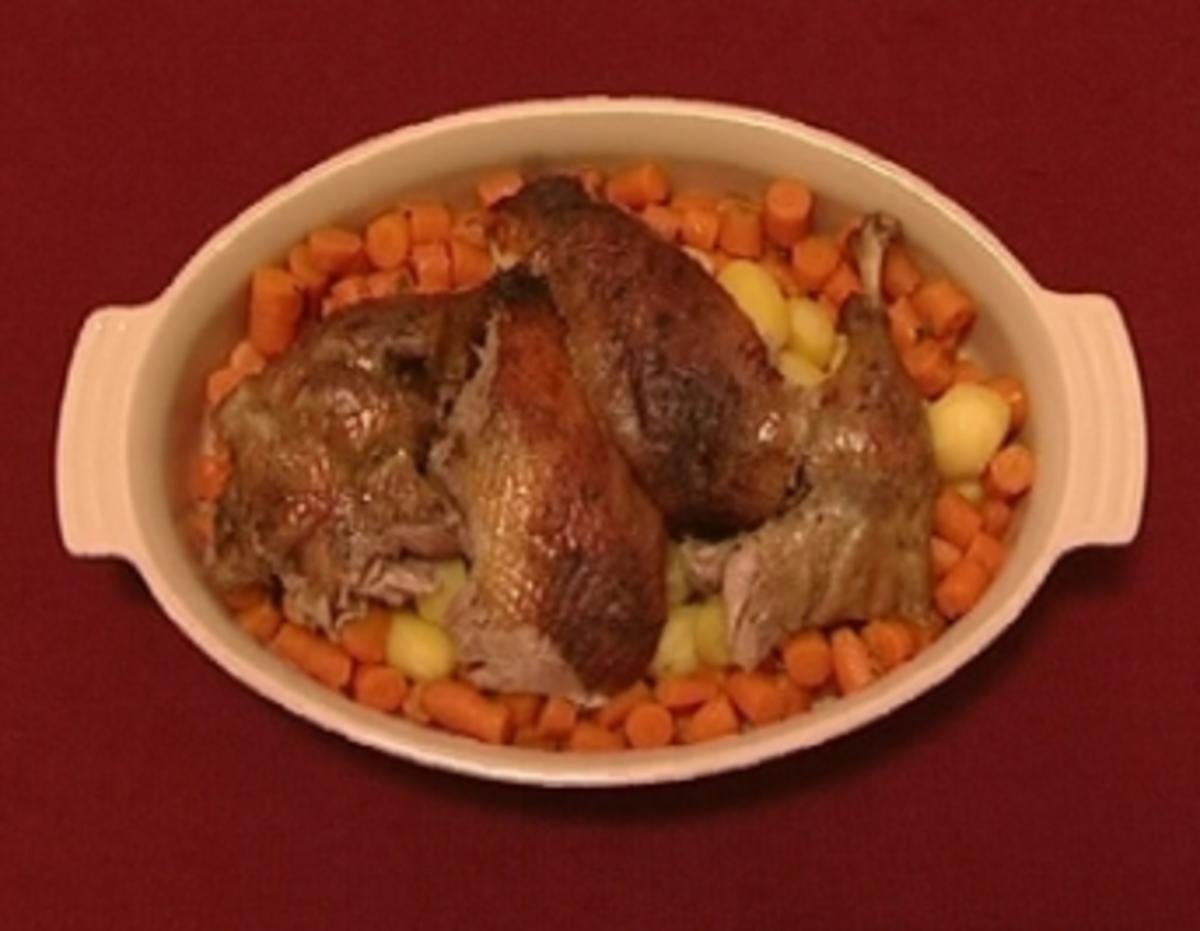 Ente mit Buttermöhren und Minikartoffel (Yvonne Hölzel) - Rezept