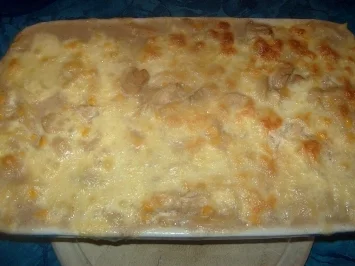 Spaghetti-Auflauf "Sauce blanche" - Rezept