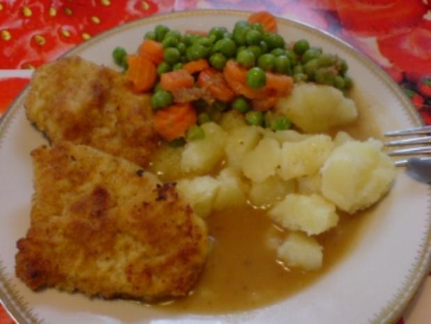Schnitzel mit Mischgemüse und Salzkartoffeln - Rezept - kochbar.de