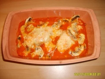 Hähnchenbrust mit Champignons im Römertopf - Rezept