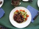 Idar-Obersteiner-Spießbraten  mit Sommersalat - Rezept