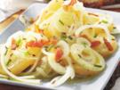 Harzer Käsesalat mit Knusperspeck - Rezept