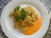 Kräuter-Ricotta-Gnocchi goldbraun überbacken mit Paprikacreme - Rezept