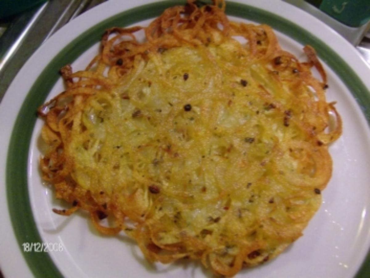 Kartoffelspaghetti aus der Pfanne (Spiralschneider-Rezept) - Rezept