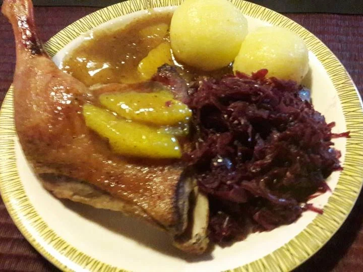 Entenkeule in Orangen-Honigsauce - Rezept