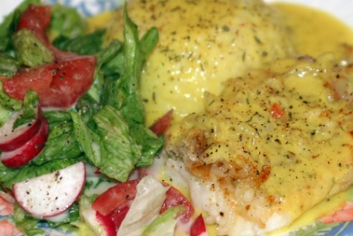 Bilder für Zander in Lavendel-Kruste auf Fenchel und Sellerie an Zitronenhollandaise - Rezept