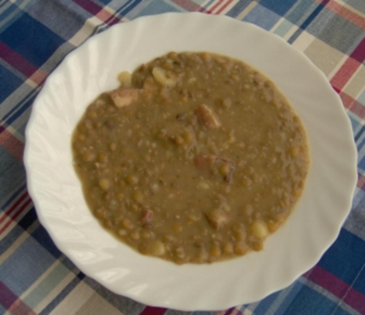 Omas dicke Linsensuppe - Rezept