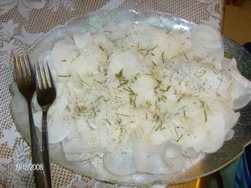 Rezept: Rettichlocken angemacht Rettichlocken angemacht - Rezept