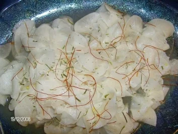 Rezept: Rettichlocken angemacht Rettichlocken angemacht - Rezept