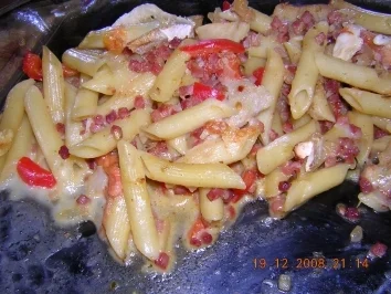 Fisch- Nudelpfanne - Rezept