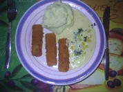 Fisch - Fischstäbchen mit Maiscreme - Rezept