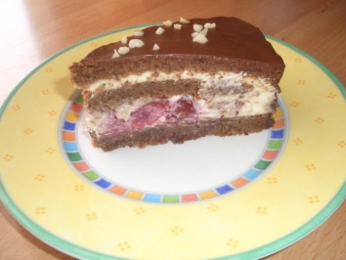 Nuss-Nougat-Mascarpone-Kirsch-Torte - Rezept