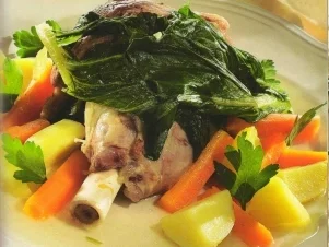 Lammhaxe auf Gemüse - Rezept