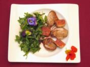 Österreichischer Wildkräuter-Salat mit Taubenbrust und Cassisfeigen - Rezept
