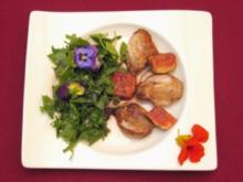 Österreichischer Wildkräuter-Salat mit Taubenbrust und Cassisfeigen - Rezept