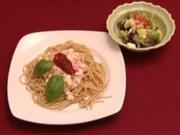 Vollkornspaghetti mit Kräutersauce und getrockneten Tomaten (Joyce Ilg) - Rezept