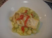 Rosenkohl-Kartoffelragout mit gebratenem Fischfilet - Rezept