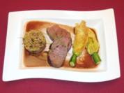 Rinderfilet mit Steinpilz-Rrisotto und Zucchiniblüten - Argentinischer Tango - Rezept