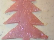 Feuriger Putenchristbaum mit Kartoffelsternchen - Rezept