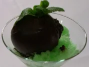 Sorbet von Kakao auf einer Minz-Granité - Rezept