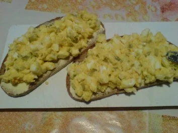 Eiersalat und Lammpaste - Rezept