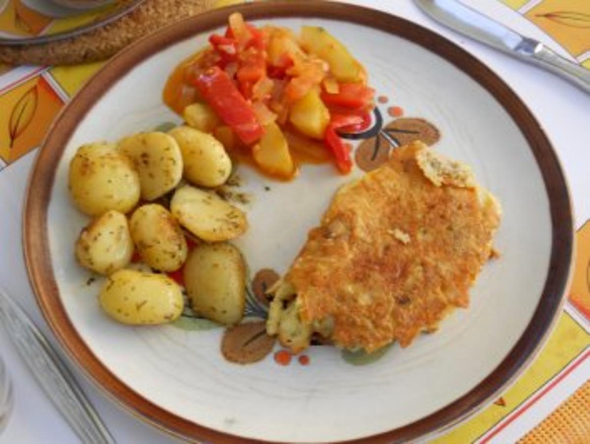 Bilder für Schweinefilet in der Käsehülle mit Rosmarinkartoffeln - Rezept