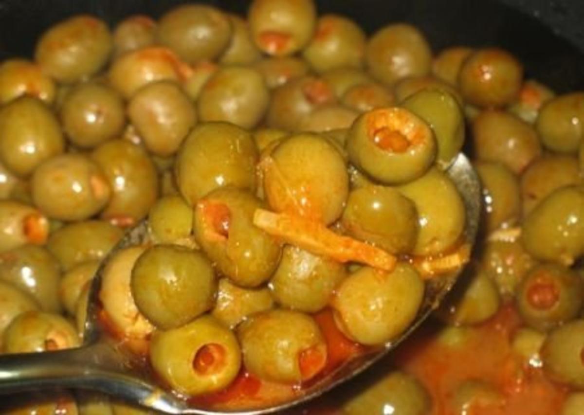Gegarte Oliven - pikant - Rezept