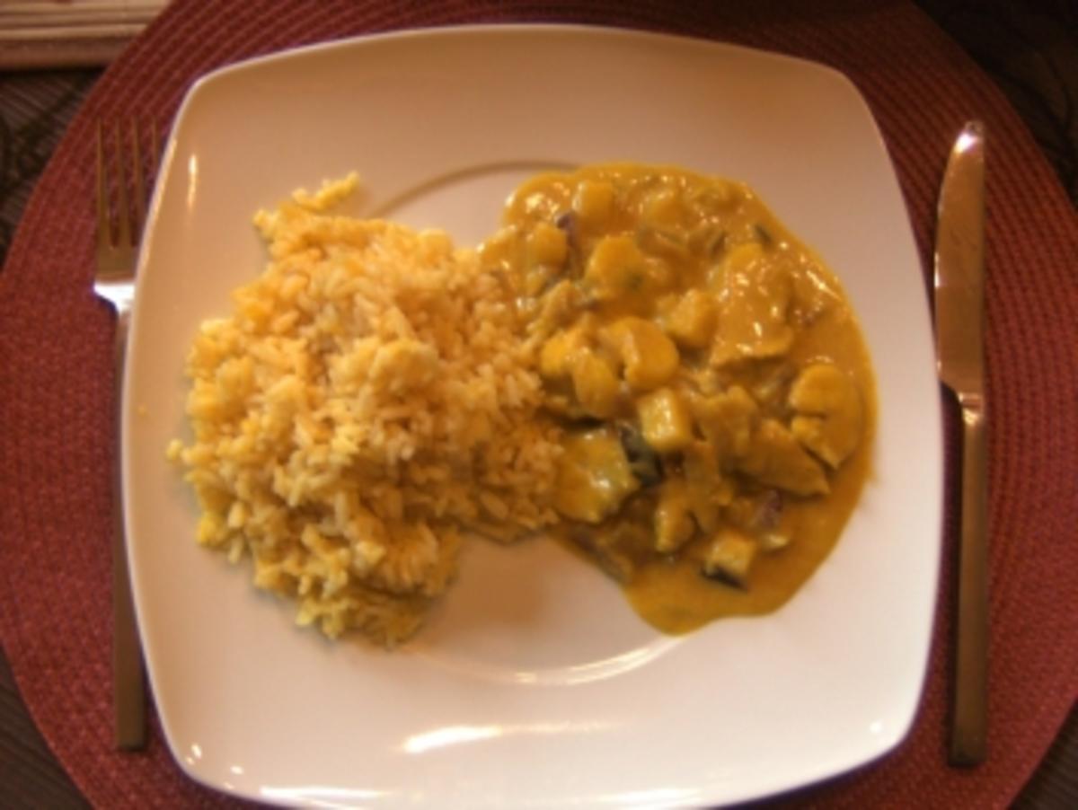 Geflügelcurry mit Bananen - Rezept