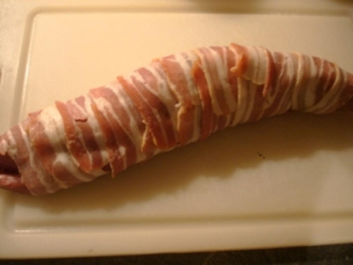 Gefülltes Schweinefilet mit Bärlauch-Trüffel-Knöpfle - Rezept