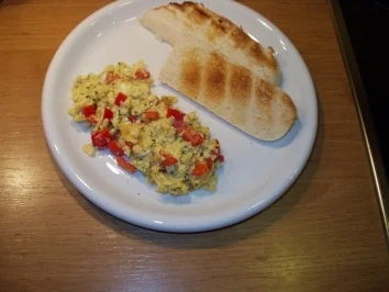 Rührei mit Paprika - Rezept