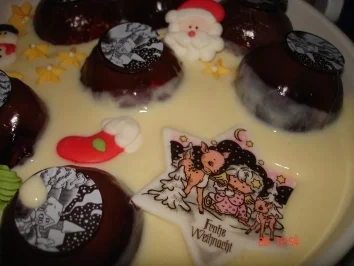 Überraschungsschokoküsschenpudding - Rezept