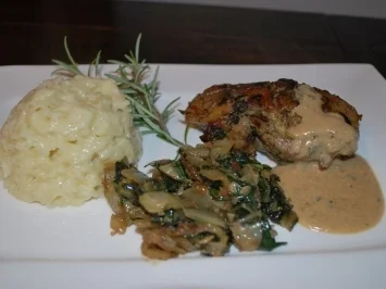 Gefüllte Entenbrust mit Mangold - Rezept