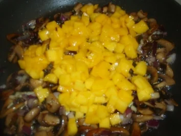 Conchiglie mit Champignons und Mango - Rezept