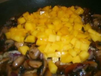 Conchiglie mit Champignons und Mango - Rezept