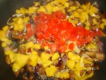 Conchiglie mit Champignons und Mango - Rezept