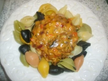 Conchiglie mit Champignons und Mango - Rezept