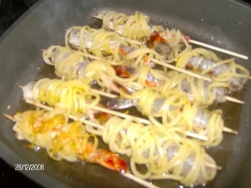 Garnelen im Kartoffelkleid auf einem Karottenbett - Rezept - Bild Nr. 6