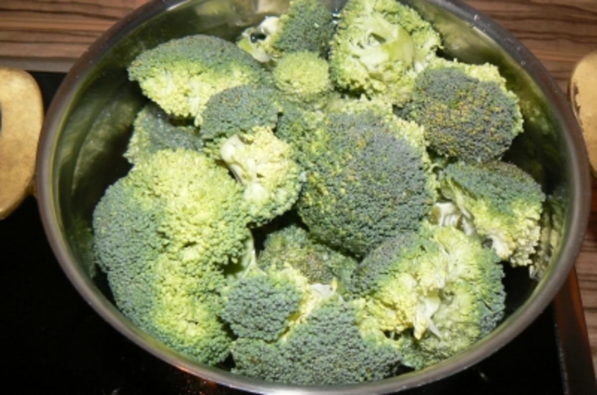 Mariniertes Putenhacksteak mit einer Broccolinudelpfanne - Rezept