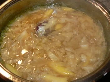 Mamas Kappes un Grumbeere mit Schweinebauch - Rezept