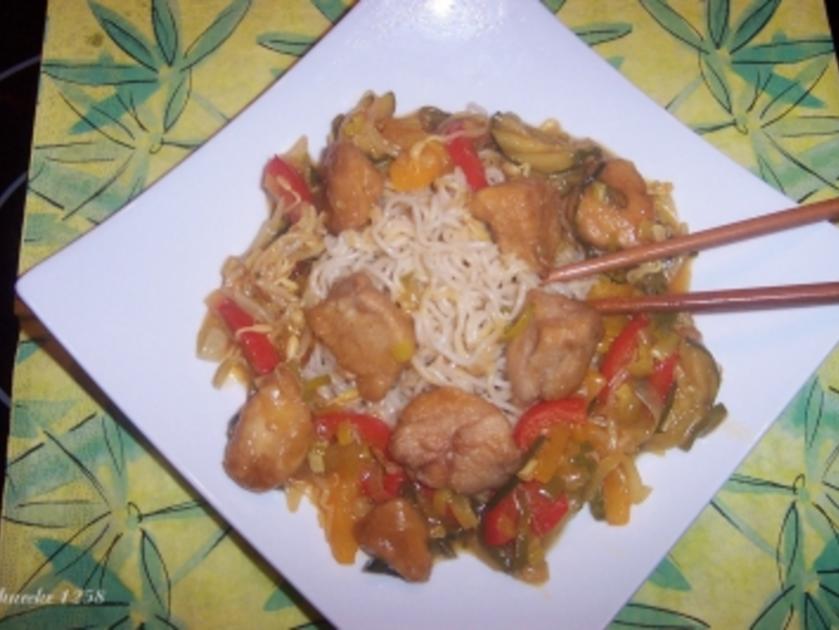 Hähnchenbrust süß sauer aus dem Wok - einfach - 100 kcal/100g
