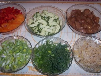 Rezept: Hähnchenbrust "süß-sauer" aus dem Wok Hähnchenbrust "süß-sauer" aus dem Wok - Rezept