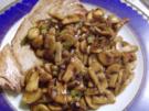 Thunfischsteak unter einer Haube von Balsamico-Honig-Champignons - Rezept
