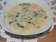 Käse Lauch Suppe mit Hackfleisch - Rezept