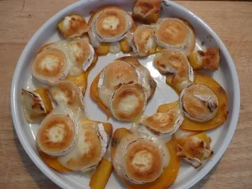 Kaki auf Käse - Rezept