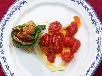 Schwäbische Geldsäckle mit spanischem Spinat - Rezept