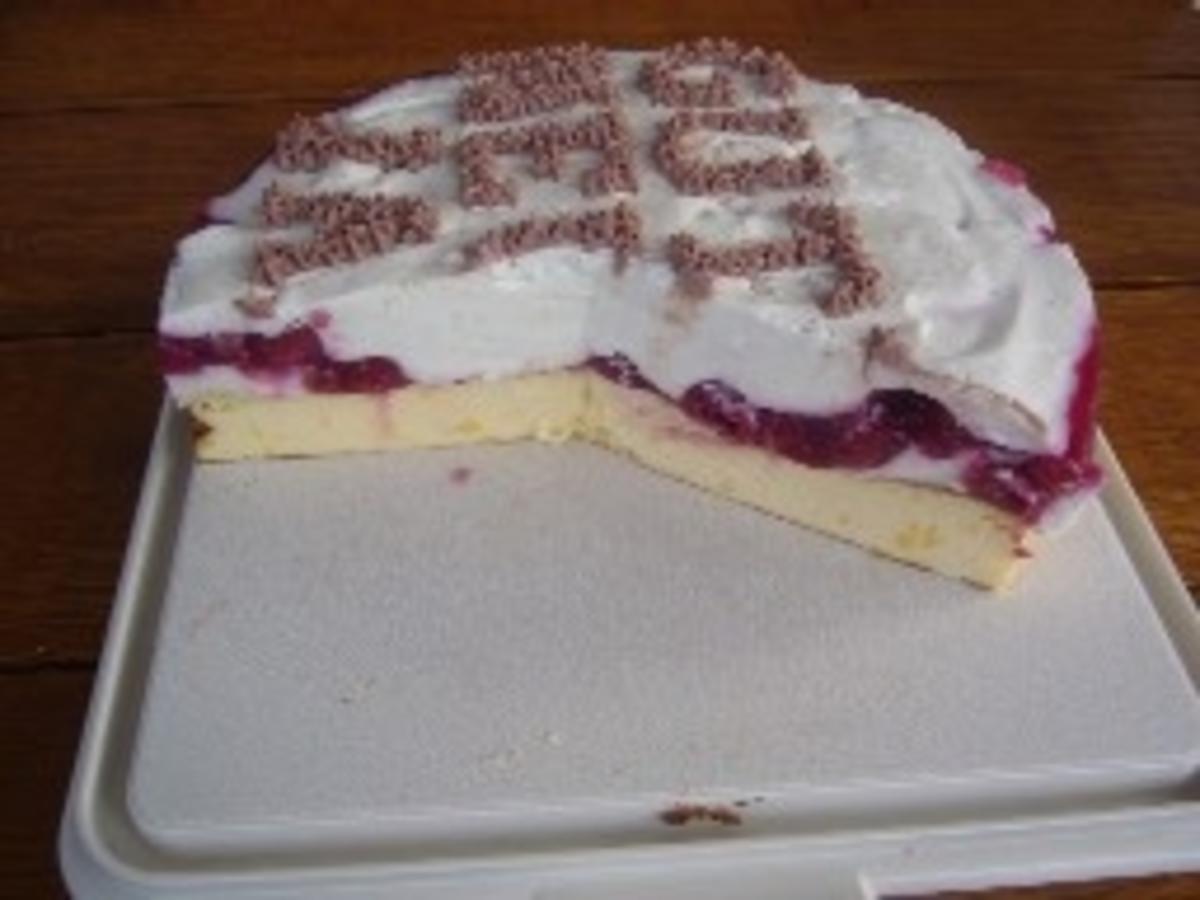 Kuchen: Doppelter Käsekuchen mit Kirschen - Rezept - Bild Nr. 4