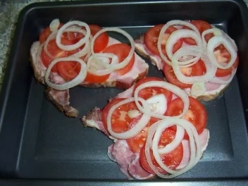 Rezept: Gaby´s schnelles Backofen Kassler-Ripple mit gebratenen Kartoffelwürfeln Teil 1 Bild Nr. 2 Gaby´s schnelles Backofen Kassler-Ripple mit gebratenen Kartoffelwürfeln Teil 1 - Rezept - Bild Nr. 2