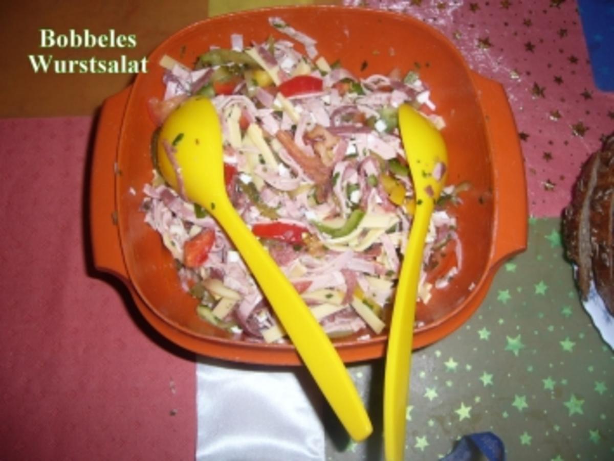 Salat für das Abendessen: Bobbeles Wurstsalat - Rezept