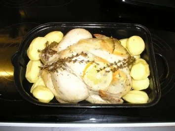 Geflügel/ Zitronen - Thymian Hähnchen - Rezept
