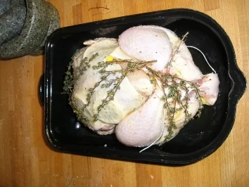 Geflügel/ Zitronen - Thymian Hähnchen - Rezept
